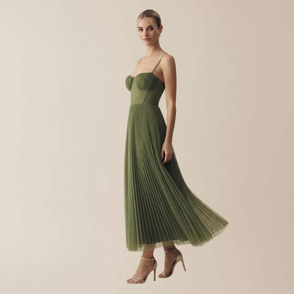 Olivia | Elegant plissert kjole