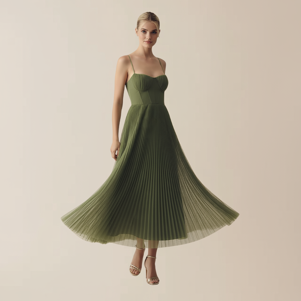 Olivia | Elegant plissert kjole