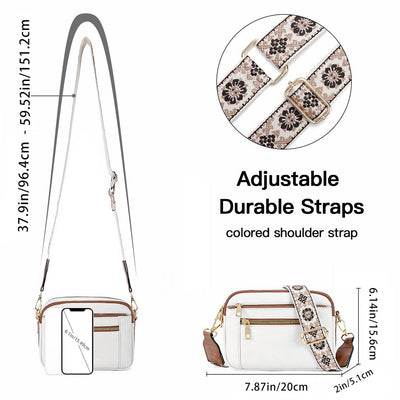 Erikka | Elegant crossbody-veske med mønstret justerbar stropp